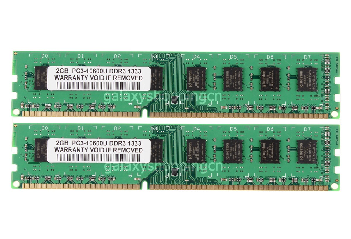 4GB 2x 2GB DDR3 1333MHz PC3-10600 DESKTOP Memory Non ECC 1333 Low - Foto 9