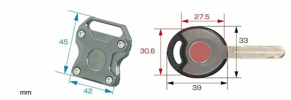 BLACK KEY COVER CASE FOR HONDA MONKEY125(JB02/JB03) CT125 HUNTER CUB(JA55) CT110 — 第 2/4 张图片