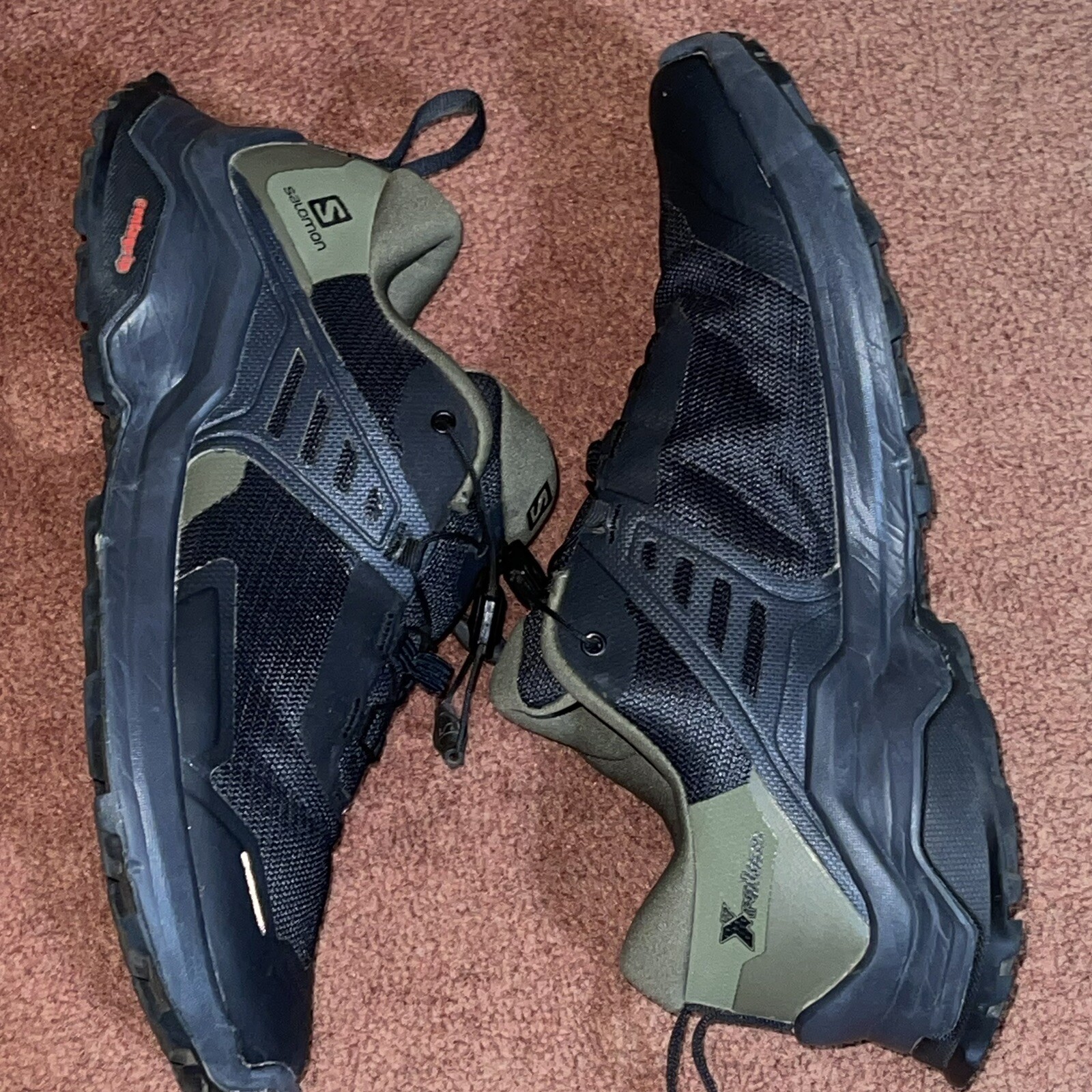 Scarpe da trekking Salomon uomo nere foglia d'uva Phantom x rialzo tutti i terreni taglia 8