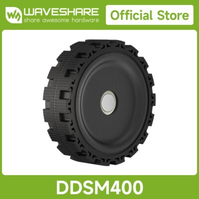 Waveshare DDSM400 Direct Drive Servo Motor Wide Speed Range Adjustable Hub Motor
