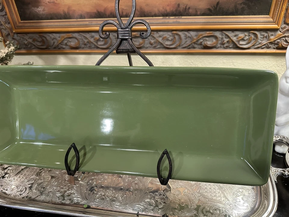 Chef Mimado-Adiciones Simples-Verde 🟩 Bandeja Rectangular-16 X 6- Excelente-MIRA Foto 3 de 4