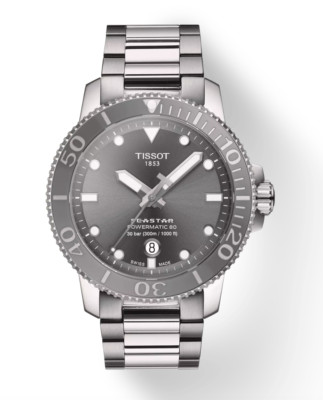 Tissot T120.407.11.081.01 Seastar 1000 Gray Dial 43mm Steel Automatic Mens Watch
