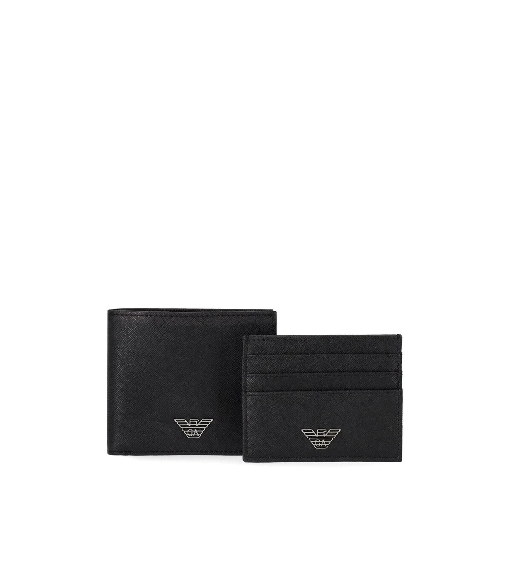 armani wallet black
