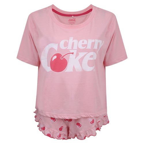 CROP TOP \u0026 SHORTS PJ SET CHERRY COKE 