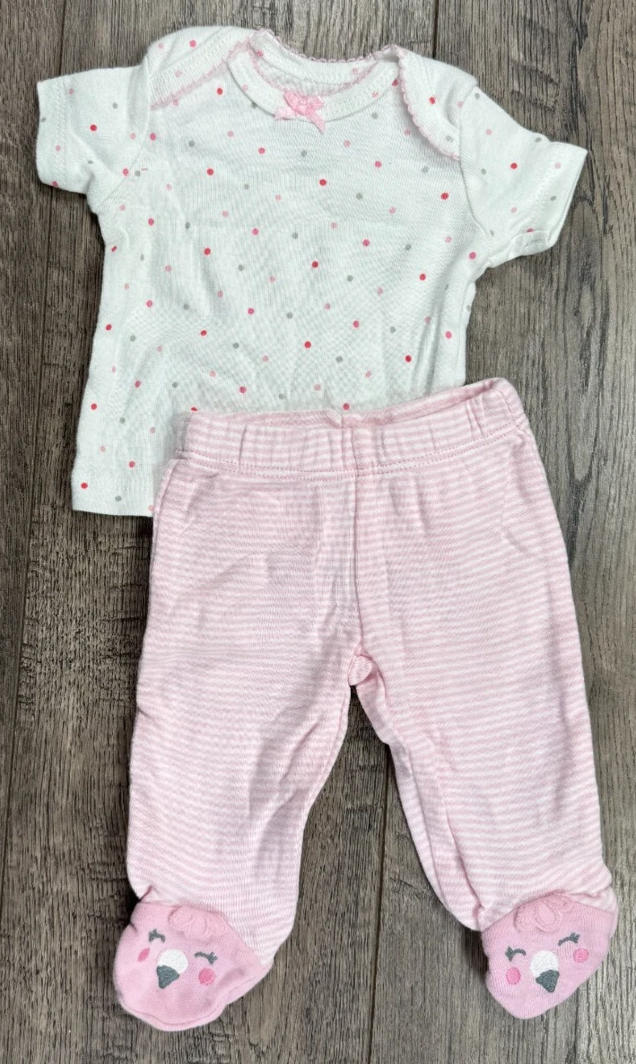 Baby Girl Clothes Nwot Carter's Preemie 2pc Flamingo Footed Outfit
Opens in a new window or tab