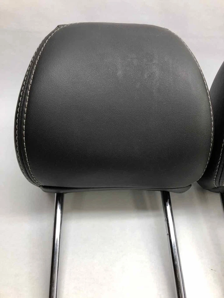 2008-2011 Ford Focus Ses Par Frente Esquerda Direita Couro Preto Encosto de Cabeça Encosto de Cabeça - Imagem 3 de 4