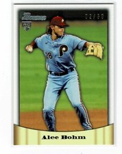 2021 BOWMAN THROUGH THE YEARS VARIATION ALEX BOHM RC 02/50 PHILADELPHIA PHILLIES
