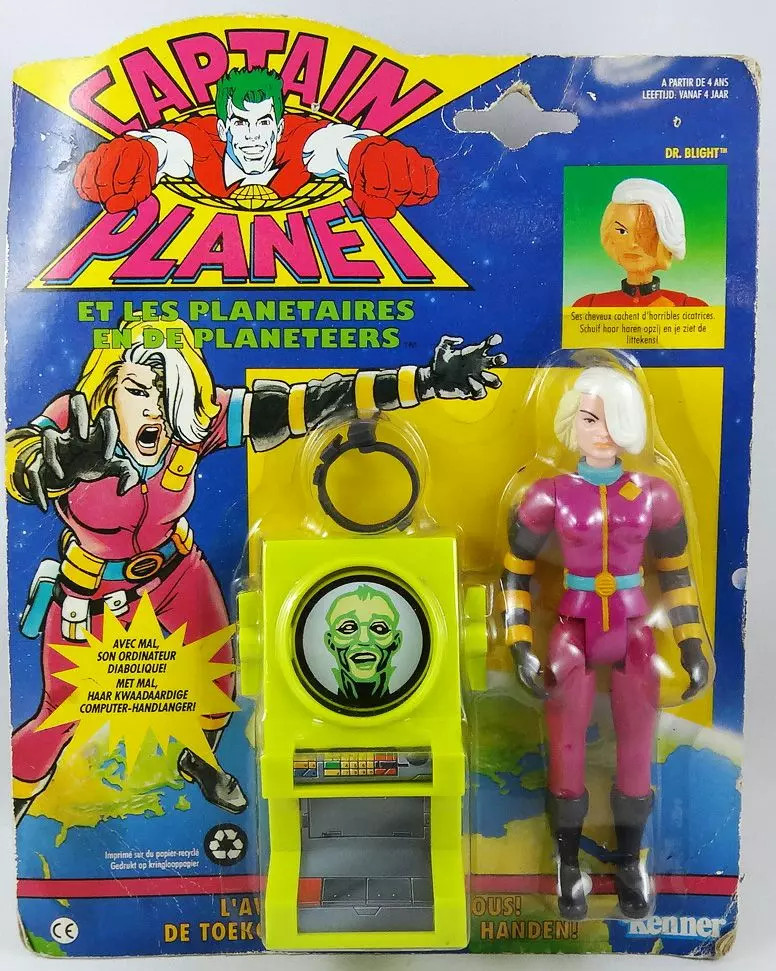 Dr Blight Captain Planet Kenner figurine pour deco geek et vitrine