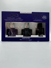 3 Pack - CND Temptation Shellac Luxe & Vinylux Exclusive Shades - 1.34 oz New