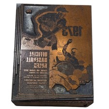 Vintage 1973 Official Baseball Rules Printing Block Printers Stamp Sports