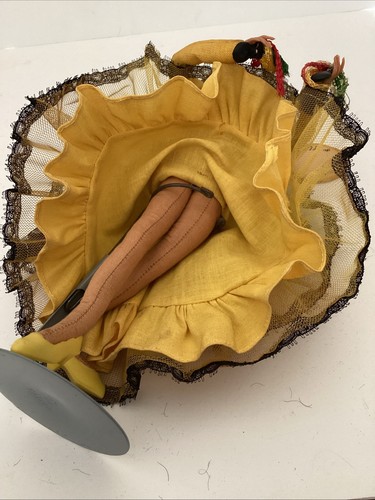 Vintage 12” Flamenco Spanish Dancer Doll Hand painted/crafted Cloth 1960s - Picture 9 of 10