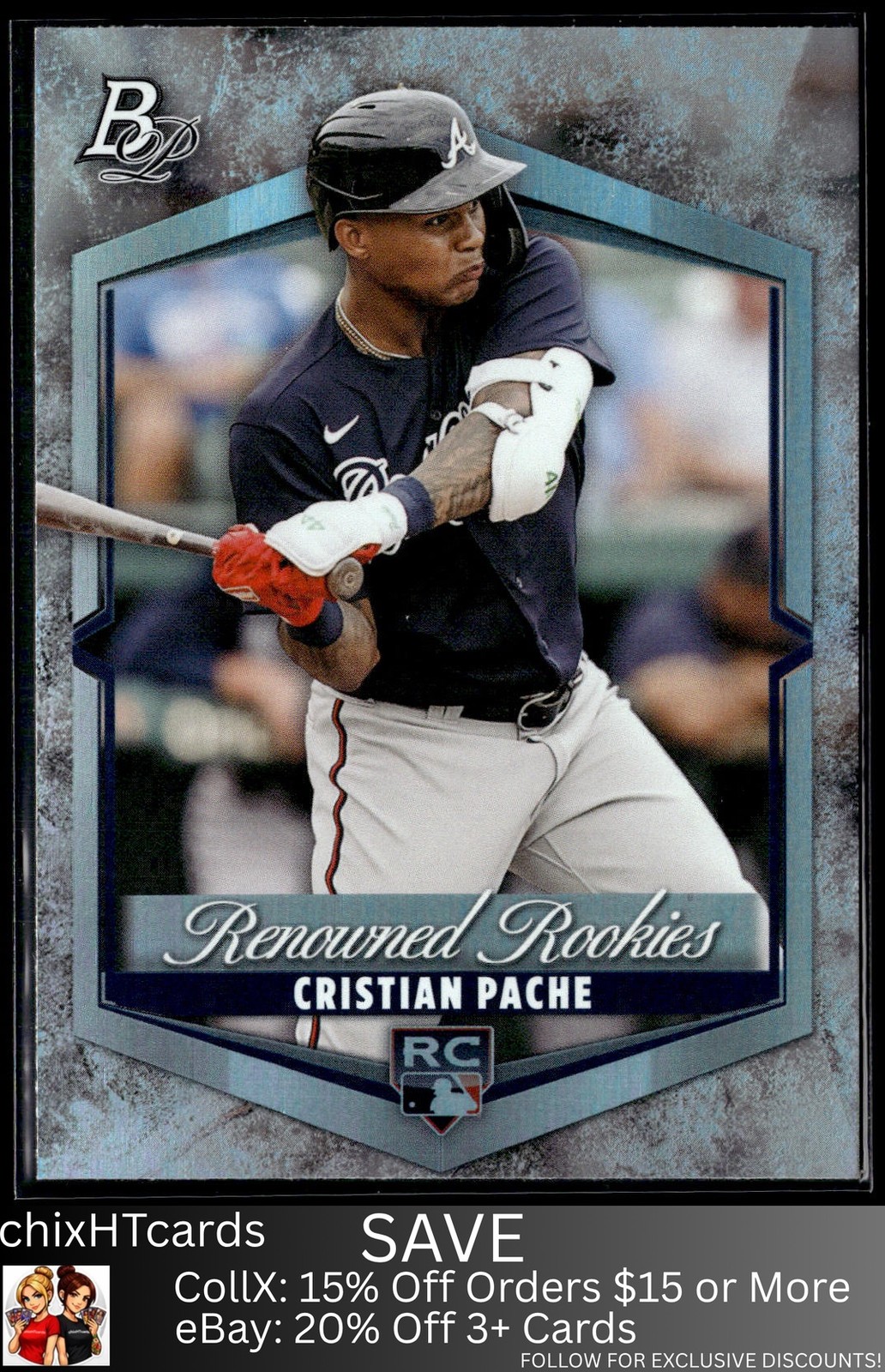 Cristian Pache 2021 Bowman Platinum Renowned Rookies #RR-7 Atlanta Braves