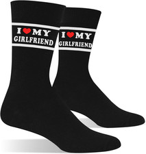 Boyfriend Gifts Funny I Love My Girlfriend Socks, Valentine Gifts for Boyfriend,