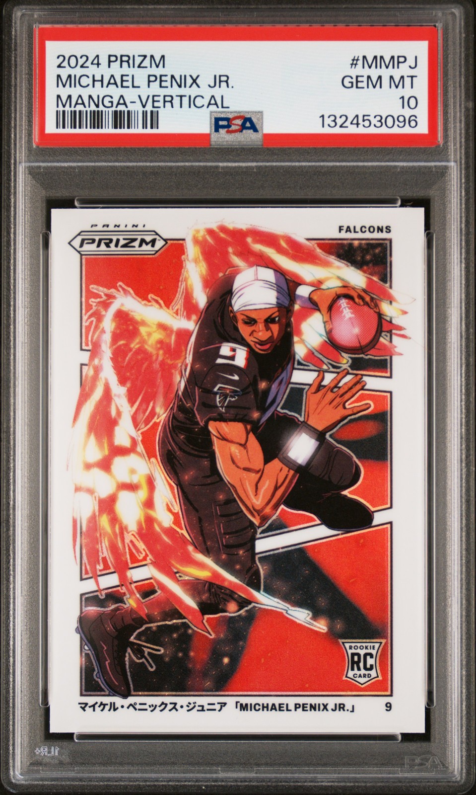 2024 PANINI PRIZM MANGA VERT #MMPJ MICHAEL PENIX JR. PSA 10