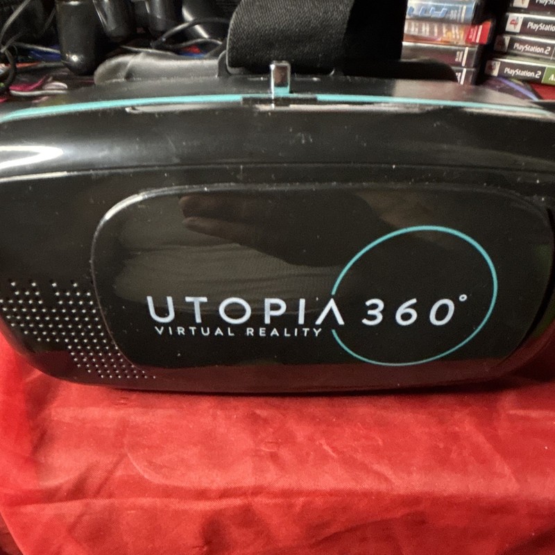 UTOPIA 360° Smartphone VR Headset Goggles w/ Head Strap, Black/Blue