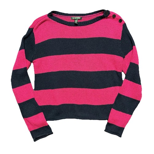 Suéter LAUREN RALPH LAUREN Rosa y Azul Rayas Mujer Talla Grande