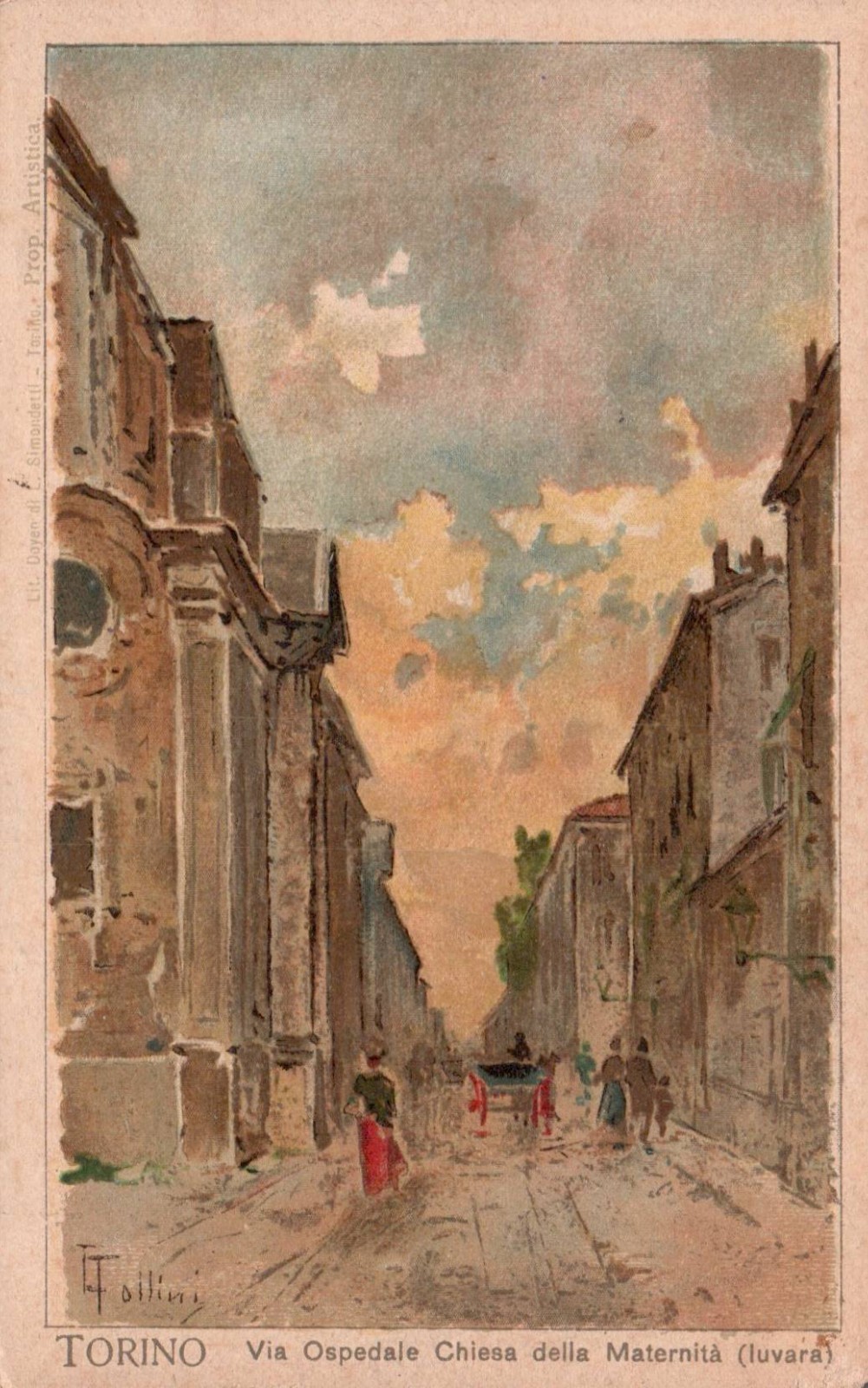 Torino Via Ospedale Chiesa della Maternità Iuvara F. piccolo spedita
