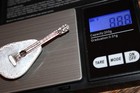 Fabulous vintage Taxco 925 Sterling silver hallmarked guitar brooch pin Lot# 27 — photo 3