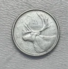 1955 - Canada 25 Cents/Quarter - 0.800 Silver Coin