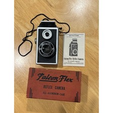 Vintage Falcon-Flex Reflex Camera Model M All Aluminum Case Box 1940's