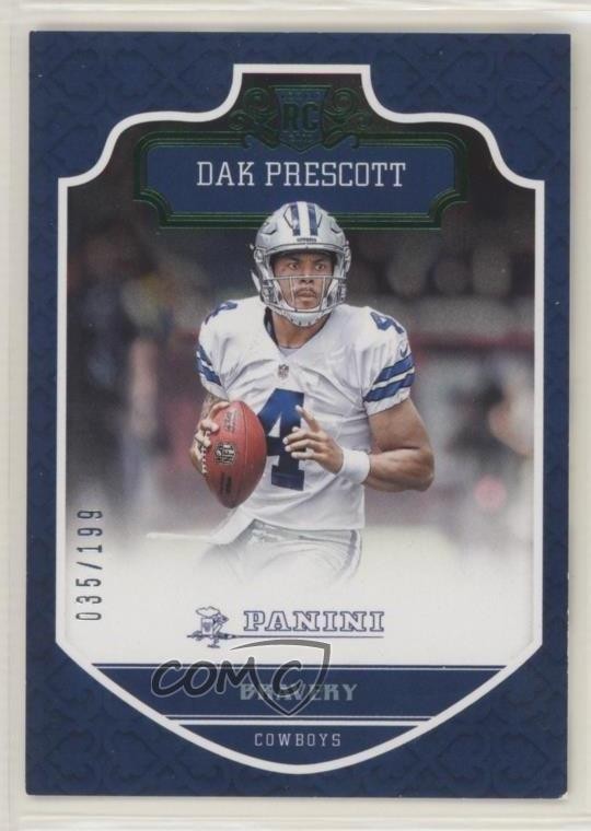 2016 Panini Rookies Bravery 35/199 Dak Prescott #289 Rookie RC 0a3