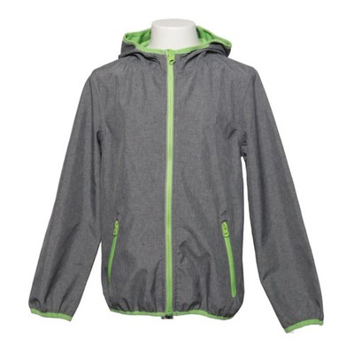 Y.F.K, Allwetterjacke, Unisex (Kinder), Größe: 128, Grau/Grün, Polyester #30b