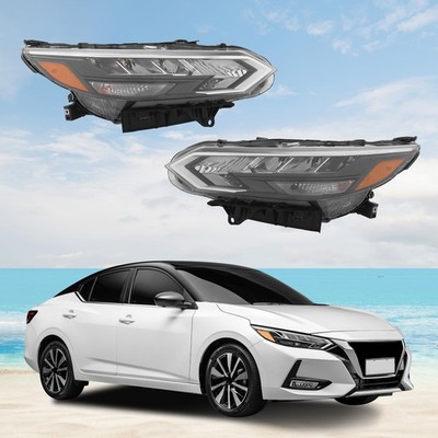 Pair LED Headlights For 2024-2025 Nissan Sentra SR Headlamps (7-Pins) Left+Right