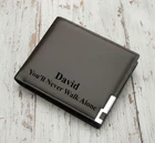 Men's Personalised Engraved Black Leather Wallet Liverpool FC Football Fans Gift