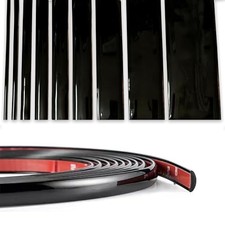 NANSH 16Ft Glossy Black Extra Thick Auto Molding Trim Width: 1/4inch 6mm 