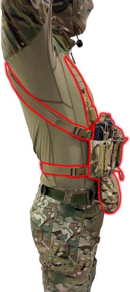 Gilet Tattico GALEARMS Stile Commando - Pettorale Attaccabile Con Borse Per Caricatori Per Softair