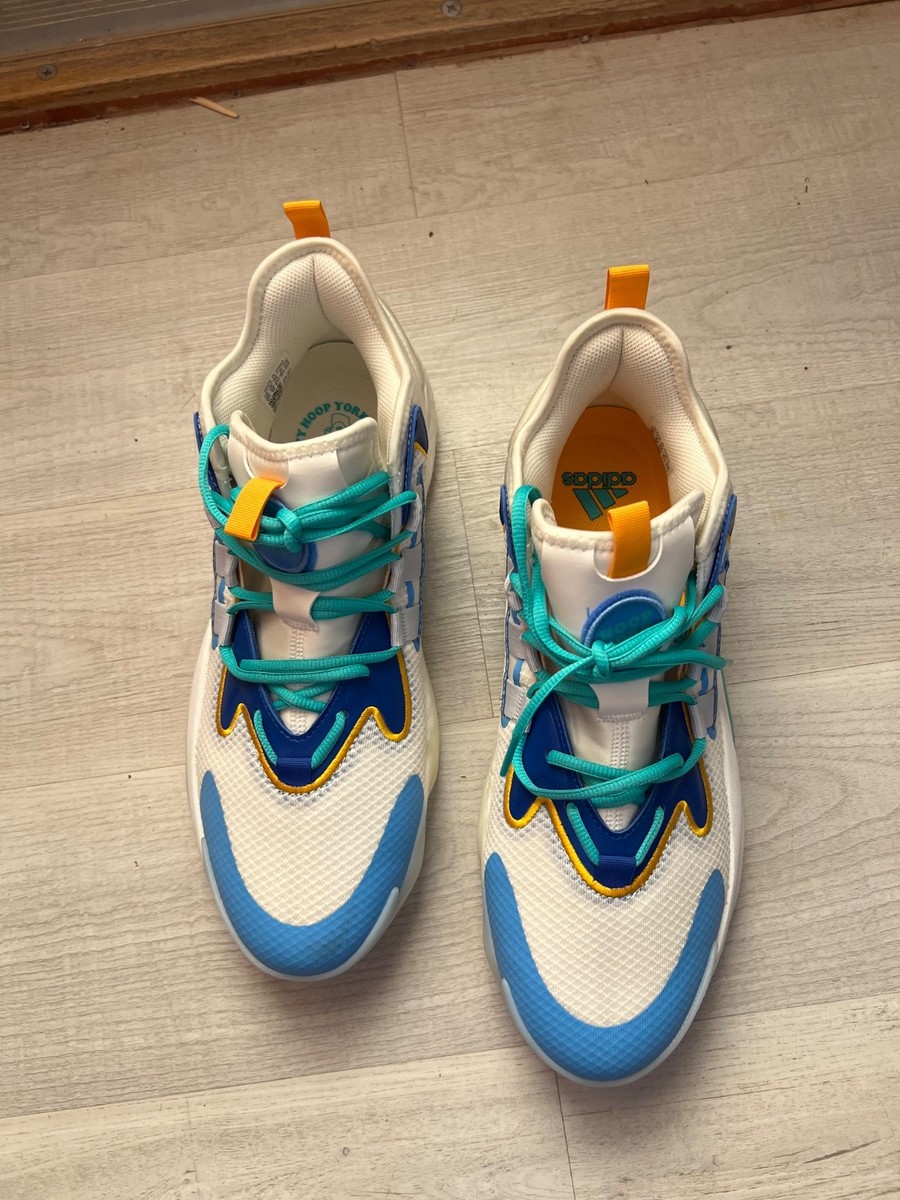 Size 12.5 - Adidas BYW Select Cream White Blue Burst for sale