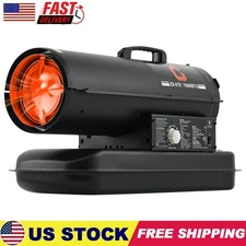 70,000 BTU Kerosene/Diesel Forced Air Space Heater with Thermostat and Fuel Tank