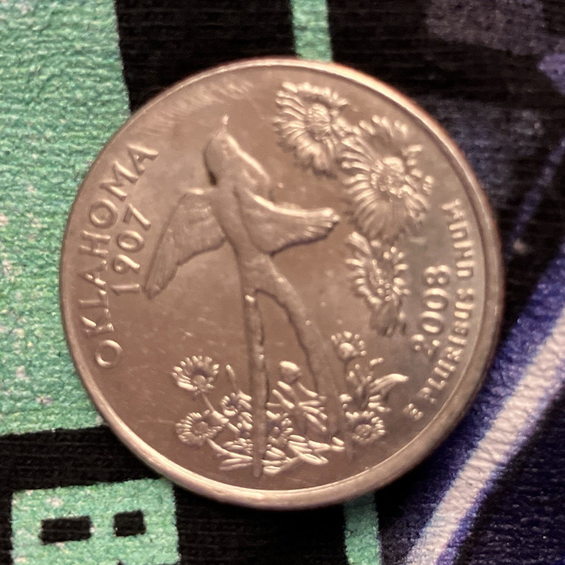 2008-D Oklahoma State Quarter 25C Denver Mint Business Strike Single Coin