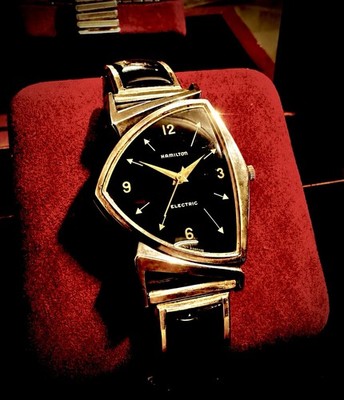 1957 Hamilton Electric Pacer Cal 500 PAT PENDING Running Black Dial Atomic Age