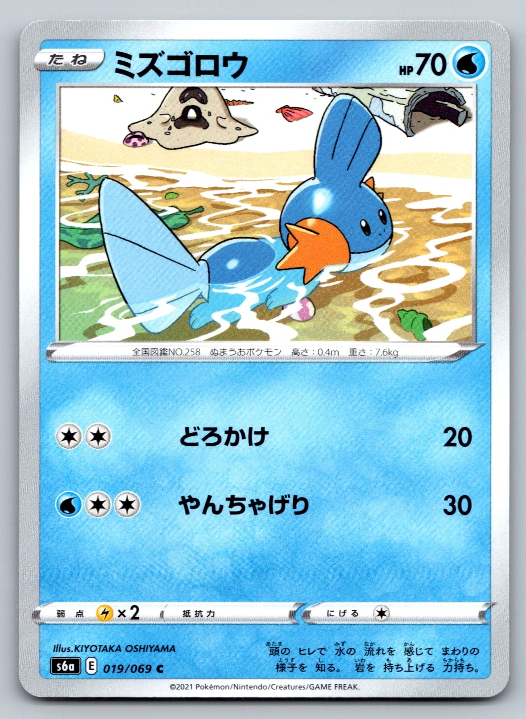 Pokemon Mudkip Common S6a: Eevee Heroes 019/069 NM