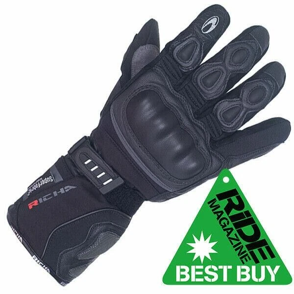 Richa Arctic Ladies Waterproof Motorcycle Leather & Textile Warm Gloves