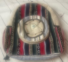 Handmade Pure Hemp Backpack Boho Tribal Eco-Friendly Bag Made In Nepal Striped