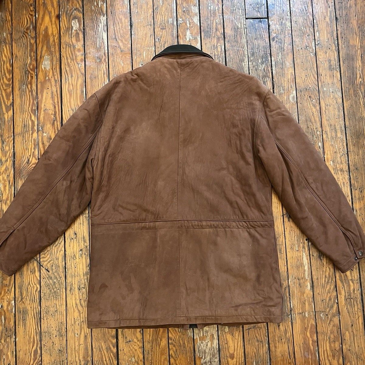 Vintage Coach Leather Field Jacket Car Chore Coat Men Medium Brown