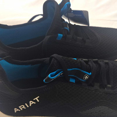 Ariat Men's Waterproof Lace-Up Low Top Athletic Sneakers Black/Blue F0358440
