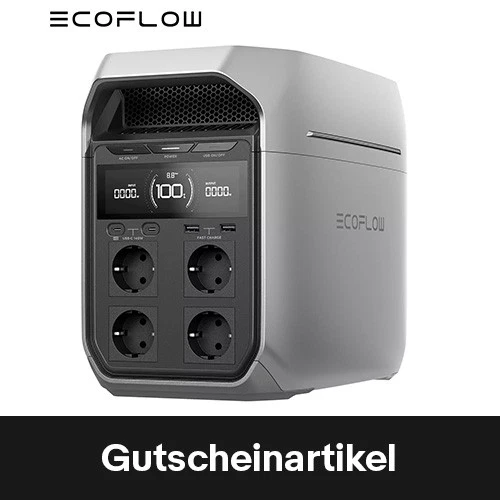 ECOFLOW DELTA 3 Plus Tragbare Powerstation 1024Wh Speicher mit 220W Soalrpanel