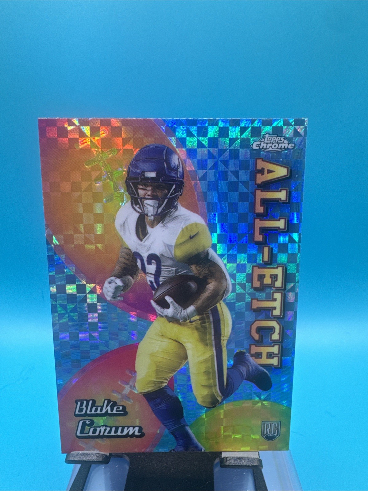 2024 Topps Chrome Football - Blake Corum Rookie All-Etch RC #CAE-BC Rams C22
