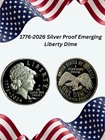 2026-S EMERGING LIBERTY SILVER PROOF DIME DATED 1776-2026 FROM SILVER PROOF SET