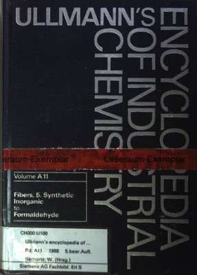 Ullmann's encyclopedia of industrial chemistry: Vol.A 11: Fibers, 5. Synthetic I
