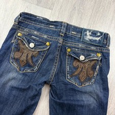 MEK Denim Singapore Ultra Low Rise Bootcut Jeans W28L32 Y2K Flap Pocket Western
