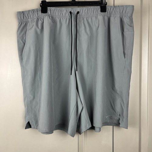 Nike Shorts Herren 4XL grau DV9330 DriFit ungefüttert Active Workout Logo