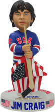 Jim Craig Team USA Signed Team USA Blue Jersey Bobblehead Team USA