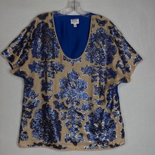 Tracy Reese for Neiman Marcus Beaded Top XL B...