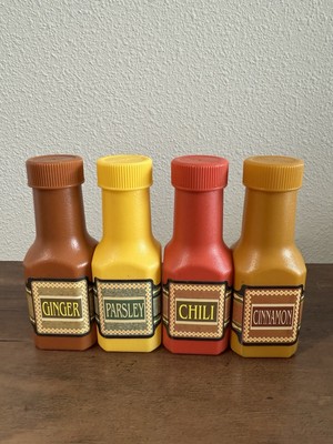 Step2 Pretend Play Kitchen Replacement Plastic Set Of 4 Food Spices & Seasonings