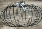LOT OF 4 Pumpkin Shaped 3D Metal Wreath Form.  Wire Frames for Fall Decor