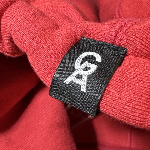 Felpa con cappuccio Good American donna taglia 3/4 rossa pullover felpa pesante USA - Foto 7 di 17